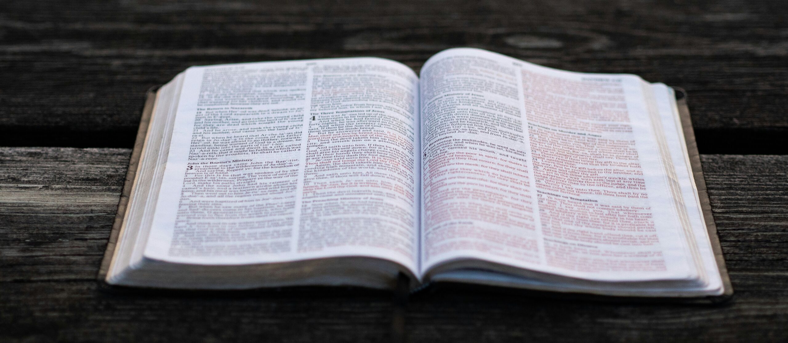 Image of an open Bible